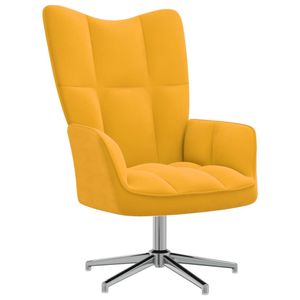 Prolenta Premium - Relaxačné kreslo horčicovo žltý zamat