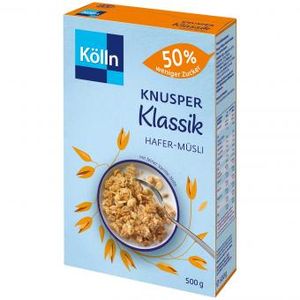 Kölln Ovesné müsli Crunchy Classic 50% menej cukru 500g