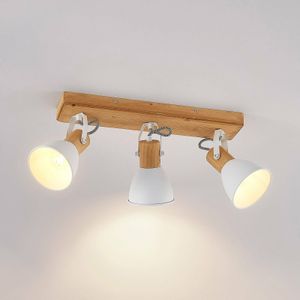 Lindby Strahler 'Merela' (Skandinavisch) aus Holz u.a. für Wohnzimmer & Esszimmer (3 flammig, E14) - Deckenlampe, Deckenleuchte, Lampe, Spot, Wohnzimmerlampe