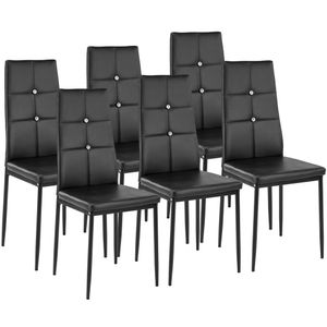 súprava 6 jedálenských stoličiek Julien čalúnených poťahom z imitácie kože 40 x 42 x 97 cm