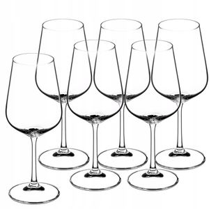 KADAX Rotweingläser aus Kristallglas, 6er Set, 450ml, schöne Weingläser mit hohe Stiel