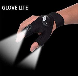 Multifunktionale fingerlose Angelhandschuhe LED-Taschenlampe Outdooors Survival Tool