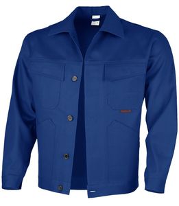 Pracovná bunda Qualitex - klasická dielenská bunda - bavlna 270 g - z čistej bavlny - farba: chrpová modrá - muži: 60 - ženy: 54