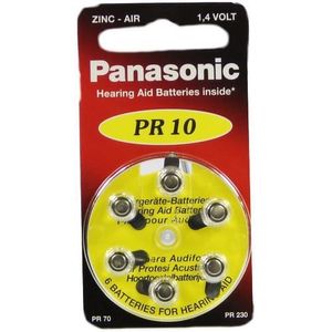 Baterie pro naslouchátka Panasonic Pr10 6 ks