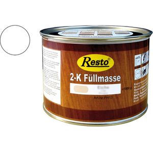 RESTO 2K Füllmasse inkl. Härter Holz-Spachtelmasse lackierbar 500 g weiß