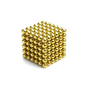 216 Stück Neodym Kugeln-Magnet 5 mm Ø Gelb - Puzzle