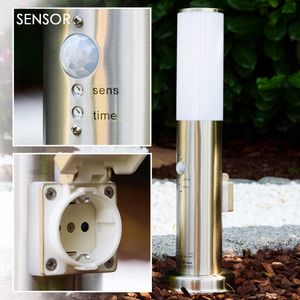 »Zogno« Außenlampe mit Bewegungsmelder u. Steckdose