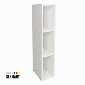 Puckdaddy úložný regál Lasse 19x30x93 cm v bílé barvě odpovídající komodě IKEA Hemnes do dětského pokoje
