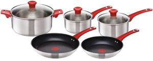 Tefal by Jamie Oliver Mainstream Set Edelstahl Red Collection H801S5