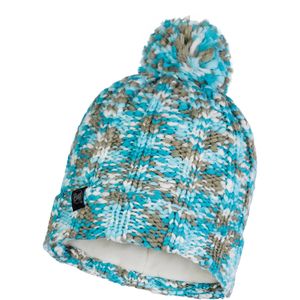 BUFF Knitted & Fleece Hat Livy Bommelmütze aqua