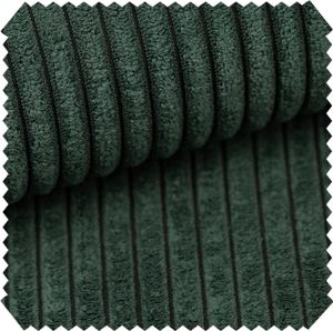 novely® PORTO - Polsterstoff in Breitcord-Optik - Ultraweicher Möbelstoff - Pflegeleichte Meterware 1 lfm - Farbe: 14 Dunkelgrün