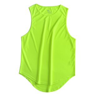 Männer Lose Hemd Tank Elastische Fitness Bequeme Weste Einfarbig Ärmelloses Top,Farbe: Fluoreszierendes Orange,Größe:M