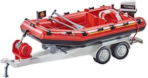 PLAYMOBIL 9845 - Feuerwehr-Schlauchboot mit Anhänger (Folienverpackung)