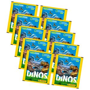 PaniniPedia Dinos Sticker - Dinosaurier Sammelsticker (2023) - 10 Tüten