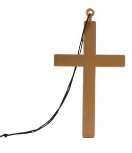 halskette Priesterkreuz uni 24 cm gold