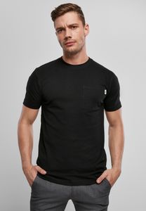 Urban Classics T-Shirt Organic Baumwolle Basic Pocket Tee Black-5XL