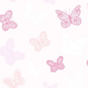 Superfresco Easy - Vliestapete - Schmetterling - Rosa - 1005 x 53 cm