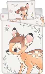 Jerry Fabrics Bambi Babybett-Bettwäsche-Set, Bettbezug 2-teilig 100 x 135 cm + Kissenbezug 40 x 60 cm, 100% Baumwolle