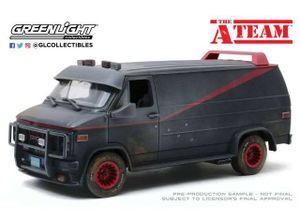 Greenlight Collectibles A-Team 1983 GMC Vandura Diecast Modellauto Weathered Version with Bullet Holes GL13567