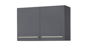 Hängeschrank BILBERRY Küche Oberschrank ca. 100 x 65 x 33 cm Anthrazit