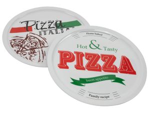 PIZZA Teller 31,5 cm - 2er Set - je Motiv 1x