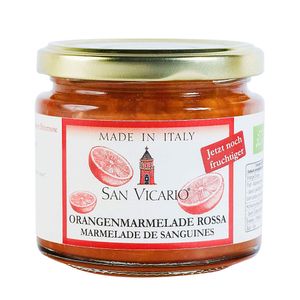 San Vicario Orangenmarmelade rossa aus frischen Früchten 240g