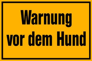 Schild Warnung vor dem Hund 30x20cm