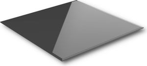 HOOZ Glasplatte 60x60x0,6 cm mit Facettenschliff - schwarz ESG Sicherheitsglas HOOZ Glasplatte 60x60x0,6 cm mit Facettenschliff - schwarz ESG Sicherheitsglas