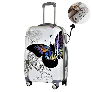 Reisekoffer Hartschale QTC WORLD 100% PC L Butterfly-TSA
