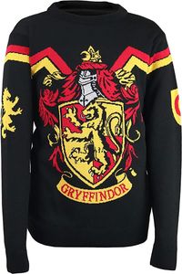 Harry Potter - Pánský/dámský svetr - vánoční design HE212 (2XL) (černá/červená/žlutá)