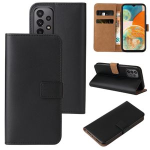 Handy Hülle für Samsung Galaxy A23 5G Klapphülle Bookcase Flip Cover Handy Tasche Etui Farbe: Schwarz