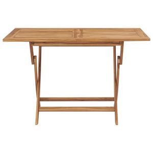 vidaXL Skládací zahradní stůl 120x70x75 cm z masivního teakového dřeva