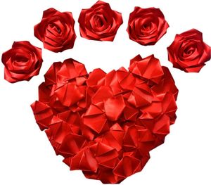 273 Stück vorgefertigte Rosenblätter aus Satinband, handgefertigt, halbfertig, ewige Rosenblätter, DIY, ewige Blumensträuße für Hochzeit, Jahrestag, Geburtstag