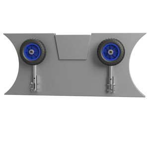 Slipräder Heckräder für KLEINE Schlauchboote, SUPROD LD160, Edelstahl, schwarz/blau
