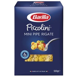 Barilla Piccolini Mini Pipe Rigate Hartzweizengrieß Nudeln 500g