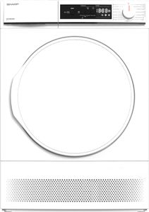 Kondenstrockner 8kg Weiß B LED-Display BubbleDrum Sharp KD-NCA8S7PW91-DE