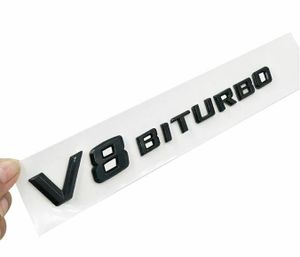 V8 Biturbo Schriftzug 3D Emblem Schwarz Logo G63 S63 SL63 CL63 C63 CLS63 AMG