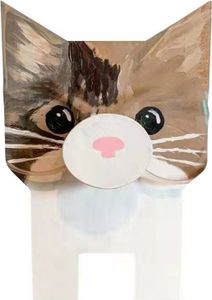 Brillenständer, robust, aus Holz, niedlicher 3D-Fuchs, Hundetier, Brillen, Lesebrille, Show-Halter, für den Heimgebrauch-G