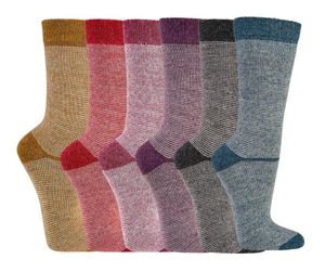 2 Paar Socken mit Merino und Alpaka Wolle für Damen und Herren Ringel bunt Gr. 39/42 rosa