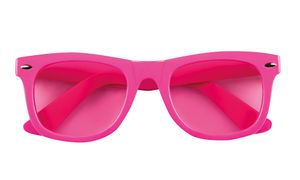 Pinke Brille der 80er Jahre neonpink mit Gläsern  in pink