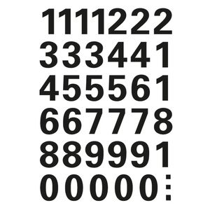 HERMA Zahlen Sticker 0-9 Folie schwarz Höhe: 15 mm 39 Sticker auf 1 Blatt