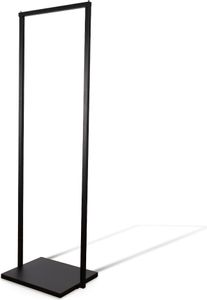 Natural Goods Berlin Kleiderständer BASIS - Kleiderstange aus stabilem Metall - Freistehende Garderobenstange für Schlafzimmer, Wohnzimmer & Büro, 50cm, Schwarz