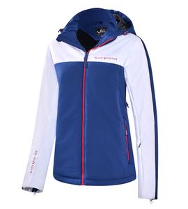 BLACK CREVICE - Damen Wintersport Jacke | Farbe: Blau/Weiß | Größe: 40