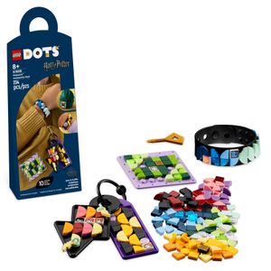 LEGO 41808 DOTS Hogwarts Zubehörset, Harry Potter Spielzeug-Schmuckset mit Armband, Schlüsselanhänger und Aufnäher, DIY-Bastelset für Kinder