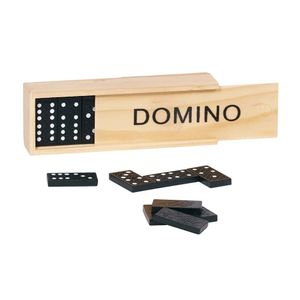 goki 15449 Hra Domino v dřevěné krabičce, černá, 28 dílků (1 sada)