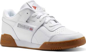 Reebok Workout Plus Full Grain Herren Ledersneaker in Weiß mit Gummisohle – 6,5 UK - 40 EU - 7,5 US / Weißer Gummi