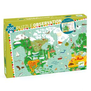 DJECO Puzzle Beobachtung: Rund um die Welt 200 Teile