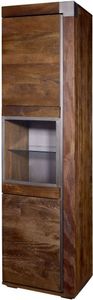 MASSIVMOEBEL24 Vitrine Mango 55x45x204 braun lackiert Amsterdam #20