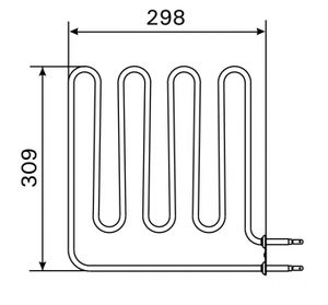 Topné těleso, spirála pro saunová kamna BC80 (E), 2670W/230V