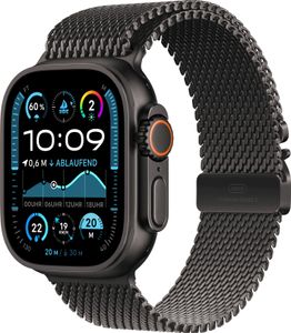 Apple Watch Ultra 2 GPS + Cellular 49mm Black Titanium Case mit Black Titanium Milanese Band